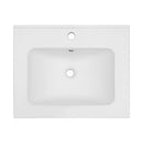Rectangular Single Vanity Top With 1 Faucet Hole And Overflow Ceramic by HouseOfZazla
