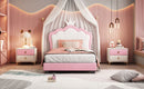 Upholstered Princess Platform Bed With Crown Headboard by HouseOfZazla