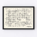 Vintage Map of Cincinnati, OH Business Section 1929