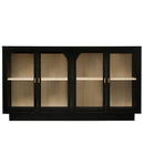 Storage Cabinet With Door For Living Room, Dining Room - Black by HouseOfZazla