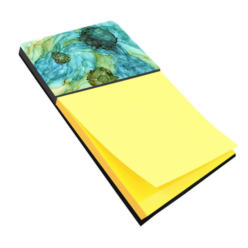 Abstract in Teal Flowers Sticky Note Holder 8952SN