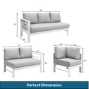 Outdoor Patio Set, All-Weather With Thick Cushions by HouseOfZazla