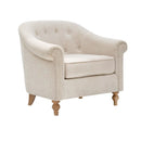Fayette - Tufted Accent Arm Chair - Cream by HouseOfZazla