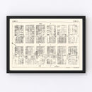 Vintage Map of Columbia, SC Business Section 1929