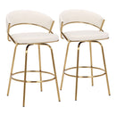 Jie - Glam Fixed Height Counter Stool (Set of 2) by HouseOfZazla