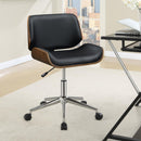 Swivel Office Chair With Adjustable Height - Black by HouseOfZazla