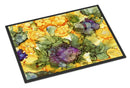 Abstract Flowers Purple and Yellow Doormat - 24x36 Decorative Floor Mat – Indoor/Outdoor Rug