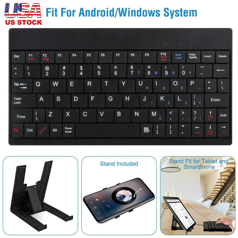 80 Keys Wired Keyboard Mini USB Connector Keyboard Portable Durable Keyboard w/ Carry Bag Tablet Stand for Android Window Tablet, photo 3 of 8