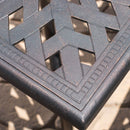 Enchantia Outdoor Square Dining Table with Weave Tabletop and Flared Legs - Copper by HouseOfZazla