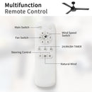 Ceiling Fan Without Light, 3 Blades Farmhouse Ceiling Fan With Remote Control 6-Speed Reversible Dc Motor For Living Room, Bedroom, Kitche by HouseOfZazla