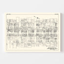 Vintage Map of Erie, PA Business Section 1929