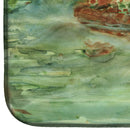 Abstract Red Fish Dish Drying Mat – Absorbent, Artistic Kitchen Essentials 8960DDM