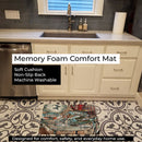 Basket Full of Blue Crabs Memory Foam Kitchen Mat Machine Washable Anti-Fatigue Cushion Comfort Bath or Kitchen Rug