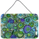 Abstract in Blues and Greens Wall or Door Hanging Prints