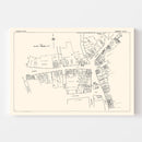 Vintage Map of Gardner, MA Business Section 1929