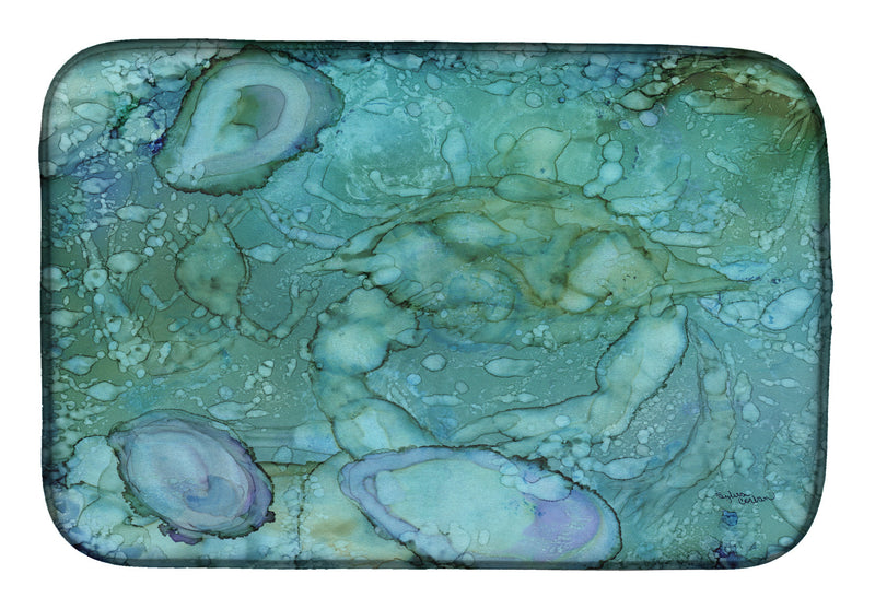 Abstract Crabs and Oysters Dish Drying Mat 8963DDM