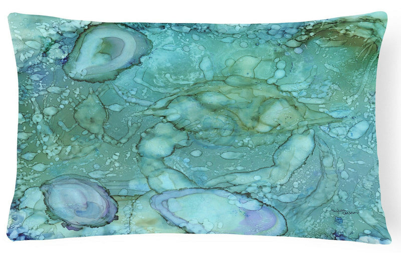 Abstract Crabs and Oysters Fabric Decorative Pillow 8963PW1216