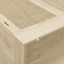 4 Door Storage Cabinet With 1 Drawer And 4 Adjustable Inner Shelves - Natural by HouseOfZazla