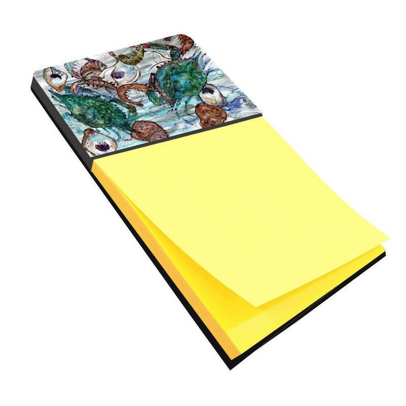 Shrimp, Crabs and Oysters in water Sticky Note Holder 8965SN