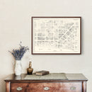 Vintage Map of Grand Rapids, MI Business Section 1929