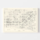 Vintage Map of Grand Rapids, MI Business Section 1929