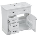 36-Inch Bathroom Vanity with Ceramic Sink Top