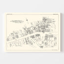 Vintage Map of Greenfield, MA Business Section 1929