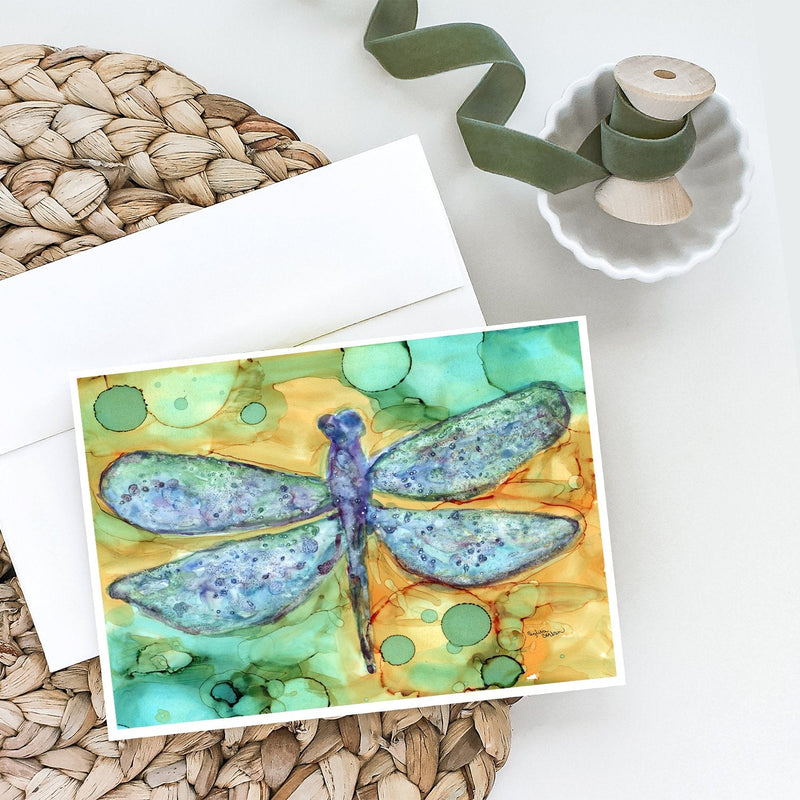 Abstract Dragonfly Greeting Cards and Envelopes Pack of 8