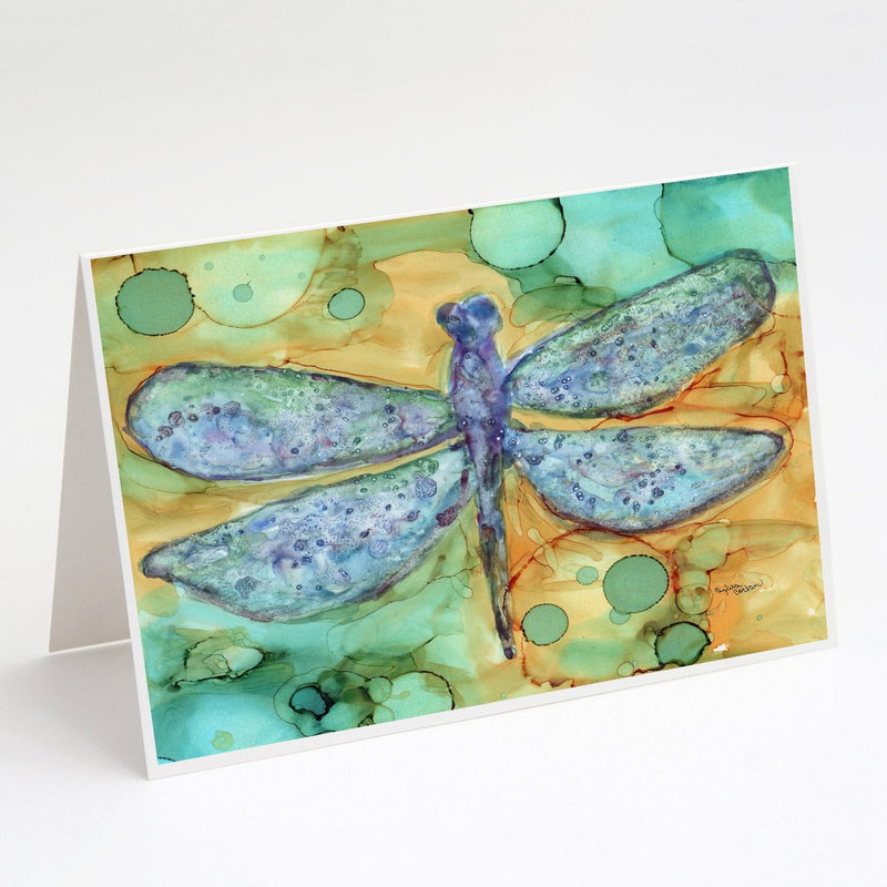 Abstract Dragonfly Greeting Cards and Envelopes Pack of 8