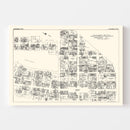Vintage Map of Harrisburg, PA Business Section 1929