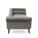 Auroral - Upholstered Chaise Lounge With Scrolled Arms And Tapered Legs