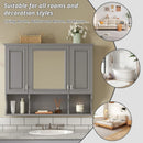 Wall Mounted Bathroom Medicine Wall Cabinet With Mirror & Open Shelves by Unique Piece Furniture