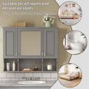 Wall Mounted Bathroom Medicine Wall Cabinet With Mirror & Open Shelves by HouseOfZazla