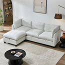 96.5" Sectional Couch for Living Room, Upholstered Soft Chenille Fabric Sofa