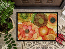 Abstract Flowers Blossoms Doormat - 24x36 Decorative Floor Mat – Indoor/Outdoor Rug