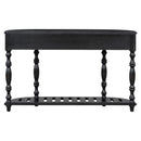 52"Modern and Contemporary Curved Console Table Sofa Table Entryway Table for Hallway Living Room Bedroom with 4 Drawers and 1 Shelf