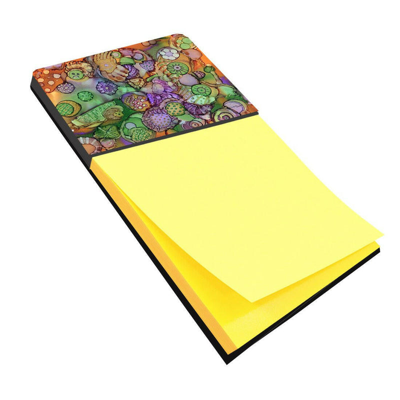 Abstract in Purple Green and Orange Sticky Note Holder 8971SN