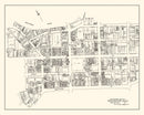 Vintage Map of Johnstown, PA Business Section 1929