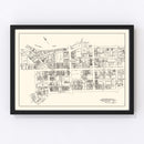 Vintage Map of Johnstown, PA Business Section 1929