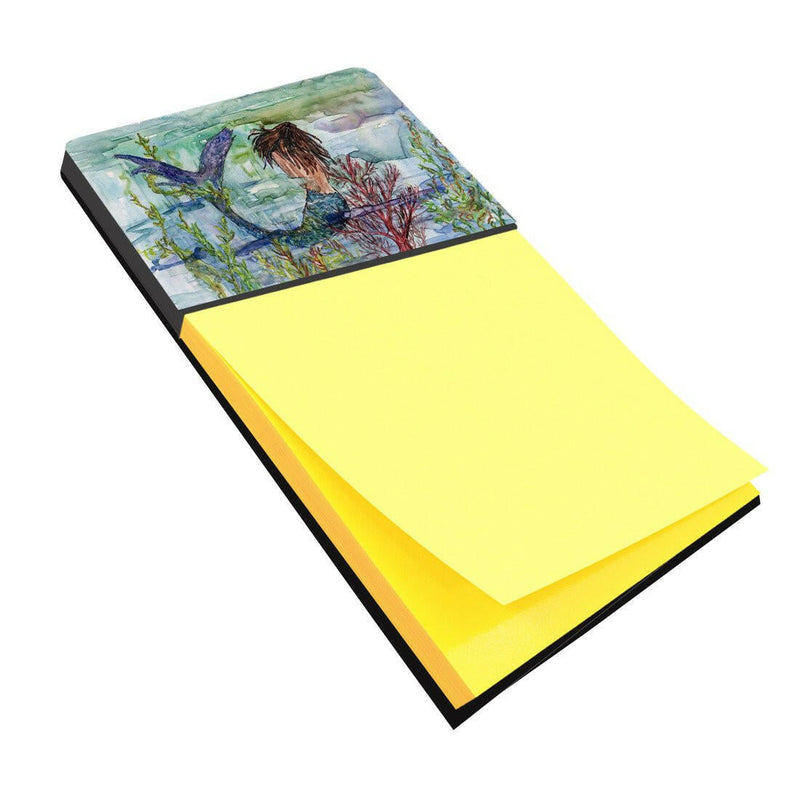 Brunette Mermaid Coral Fantasy Sticky Note Holder 8973SN