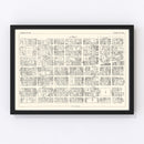 Vintage Map of Kansas City, MO Business Section 1929