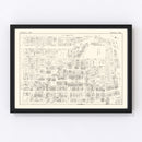 Vintage Map of Knoxville, TN Business Section 1929