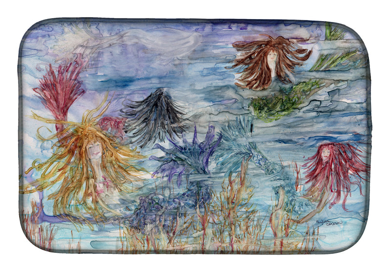 Abstract Mermaid Water Fantasy Dish Drying Mat 8975DDM