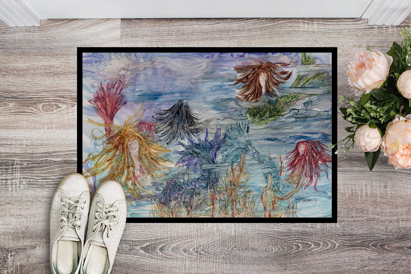 Abstract Mermaid Water Fantasy Doormat - 24x36 Decorative Floor Mat – Indoor/Outdoor Rug