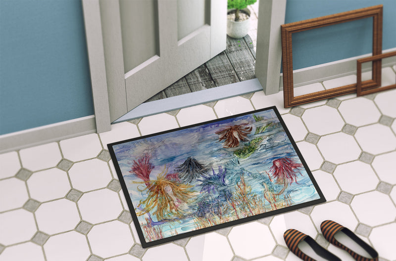 Abstract Mermaid Water Fantasy Doormat - 24x36 Decorative Floor Mat – Indoor/Outdoor Rug