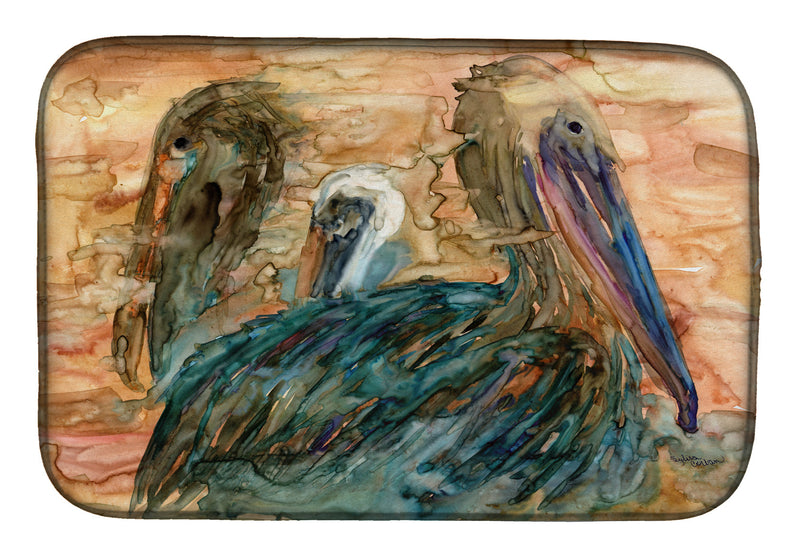 Abstract Pelicans Dish Drying Mat 8977DDM