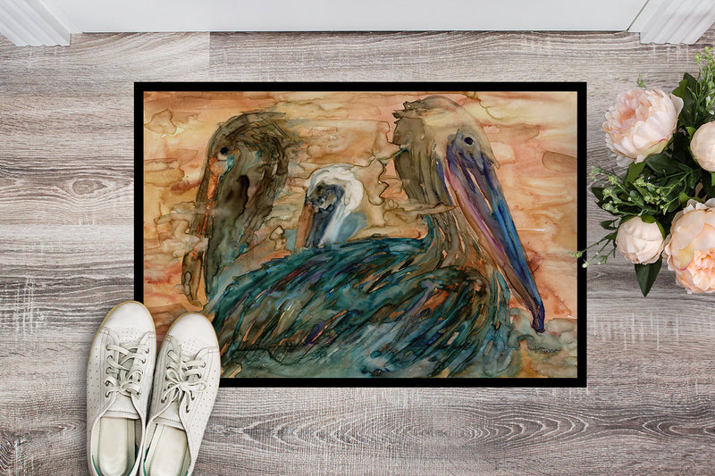 Abstract Pelicans Doormat - 24x36 Decorative Floor Mat – Indoor/Outdoor Rug