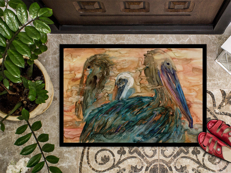 Abstract Pelicans Doormat - 24x36 Decorative Floor Mat – Indoor/Outdoor Rug