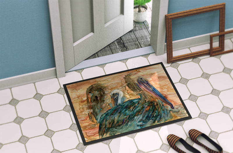 Abstract Pelicans Doormat - 24x36 Decorative Floor Mat – Indoor/Outdoor Rug