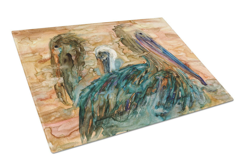 Abstract Pelicans Glass Cutting Board Large 8977LCB